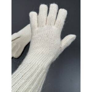 Divided Womans Gloves Cream Knit Gloves One Size Used